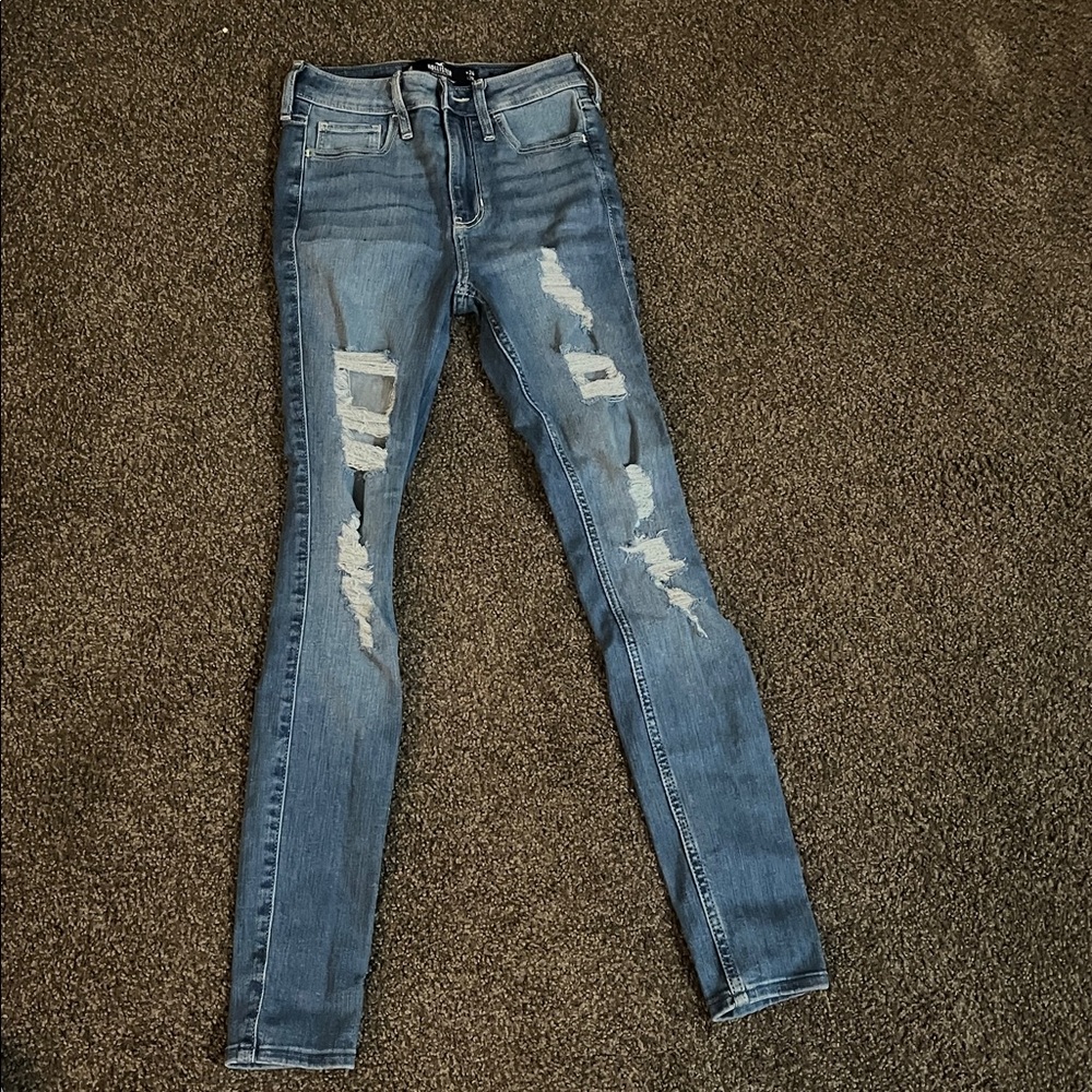Hollister Blue Denim Jeans with Brown Label